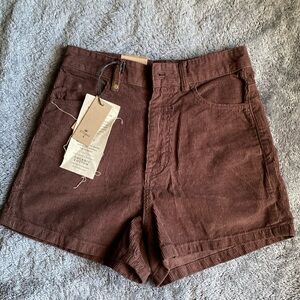 Brand new brown corduroy shorts size 26